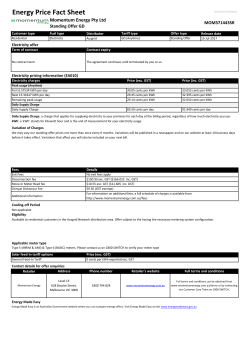 Energy Price Fact Sheet