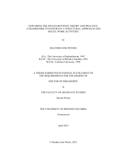EXPLORING THE SPACES BETWEEN THEORY AND PRACTICE: A