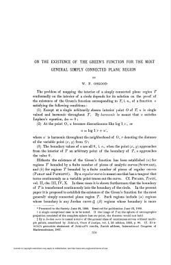 on the existence of the green`s function for the most general simply