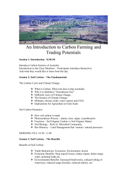 CFI Workshop - Program - Murrumbidgee Landcare Inc