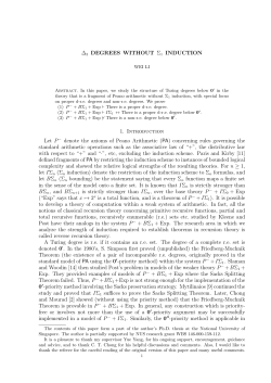 ∆2 DEGREES WITHOUT &Sigma;1 INDUCTION 1. Introduction Let P