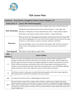 TGA Lesson Plan - Tennessee Geographic Alliance