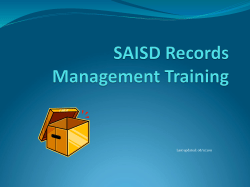 SAISD Record Retention Training
