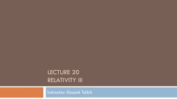 lecture 20 relativity iii