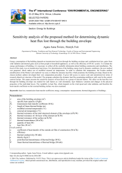 Sensitivity analysis of the proposed method for determining dynamic