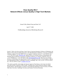 Does Quality Win: Network Effects versus Quality in