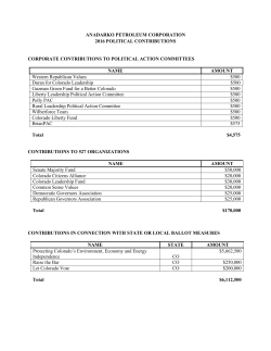 anadarko petroleum corporation 2016 political contributions