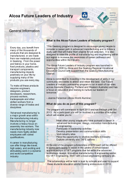 Alcoa Future Leaders of Industry - Geelong Regional Vocational