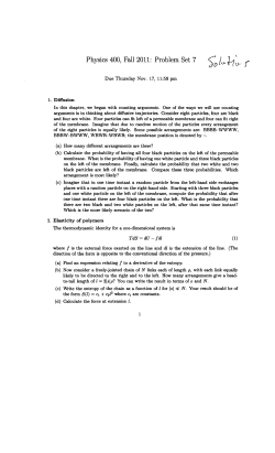 Physics 400, Fall 2011: Problem Set 7