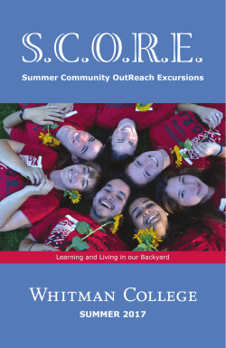 summer 2017 - Whitman College