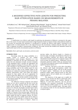 a modified effective path length for predicting rain