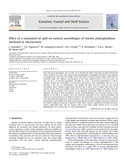 Effect of a simulated oil spill on natural assemblages of marine