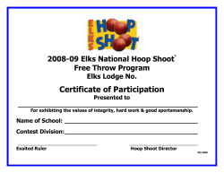 Hoop Shoot -- Certificate of Participation