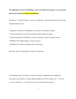 The application of rules in morphology, syntax and number