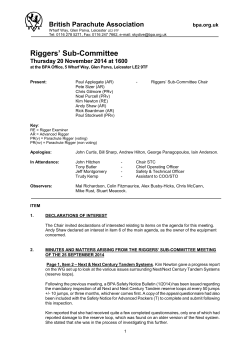 20 Nov - British Parachute Association