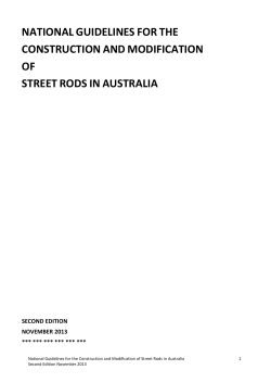 National Guidelines for the Construction and Modification of Street