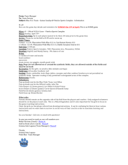 From: Team Manager To: Team Parents Subject: Blue U11 Team