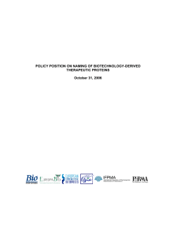 Policy Position on Naming of Biotechnology