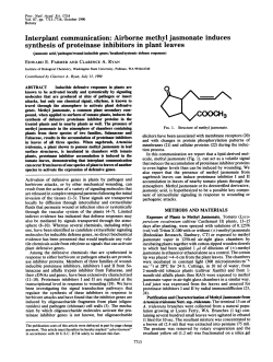 Interplant communication: Airborne methyl jasmonate