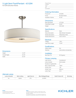3 Light Semi Flush/Pendant - 42122NI