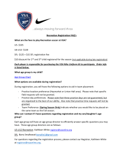 Recreation Registration FAQ`s What are the fees to play Recreation