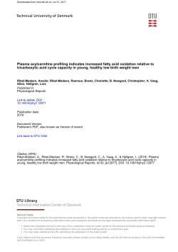 Plasma acylcarnitine profiling indicates increased fatty acid