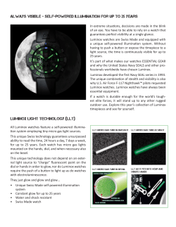 Self-powered Illumination for up to 25 Years Luminox Light
