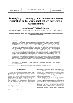 Decoupling of primary production and community
