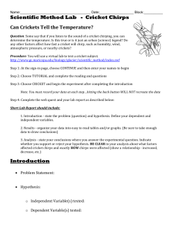 Scientific Method Lab