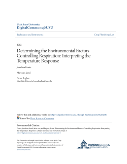 Determining the Environmental Factors Controlling Respiration