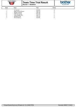 Team Time TrialRound 1 - Redditch