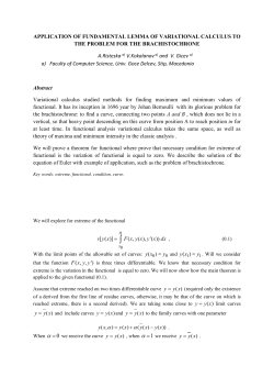 APPLICATION OF FUNDAMENTAL LEMMA OF VARIATIONAL