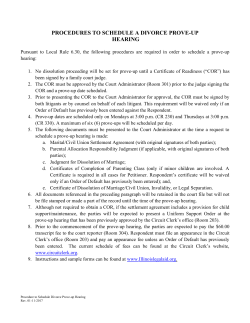 Procedures to Schedule Divorce Prove