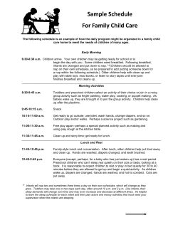 Sample Schedule For Family Child Care