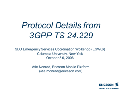 3GPP-Protocol_details - Emergency Services Workshop