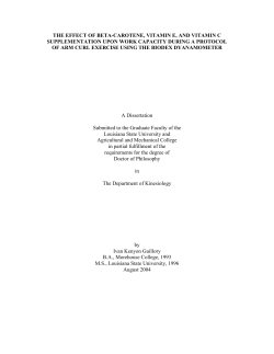 the effect of beta-carotene, vitamin e, and vitamin c supplementation