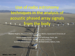 Use of radio astronomy techniques in the analysis of acoustic