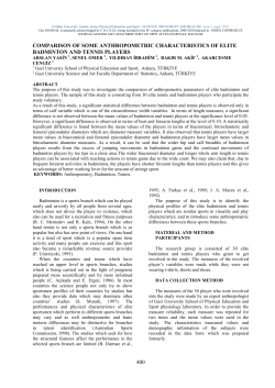 400 comparison of some anthropometric characteristics of elite