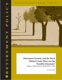 Retirement Security and the Stock Market Crash
