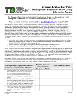 Traditional Skills Information Collection