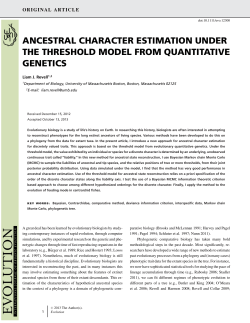 ancestral character estimation under the threshold model from