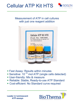 For the measurement of ATP in microorganisms after the elimination