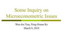 Some inquiry on econometric issues