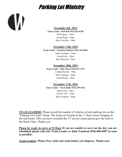 Parking Lot Ministry November 6th, 2016