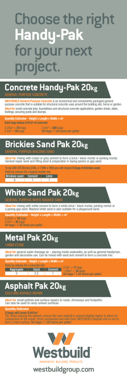 Choose the right Handy-Pak for your next project.