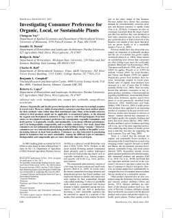 Investigating consumer preference for organic, local, or sustainable