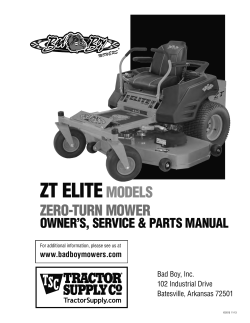 2016 TSC ZT Elite Owner/Parts Manual