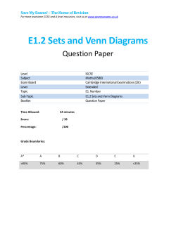 E1.2 Sets and Venn Diagrams