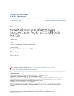Molten Carbonates as an Effective Oxygen Reduction Catalyst for