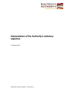 Interpretation of the Authority`s statutory objective